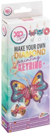 GRAFIX Diamantové malování Výroba klíčenky set přívěsek na klíče 3 druhy