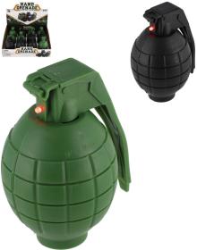 Granát dětský ruční vojenský 10cm na baterie Světlo Zvuk 2 barvy plast