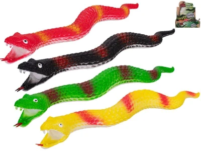Had barevný natahovací 30cm strečové zvířátko 4 barvy Had barevný natahovací 30cm strečové zvířátko 4 barvy