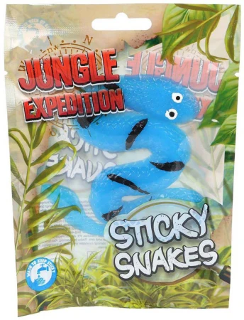 Had strečový lepivý 9cm natahovací elastické zvířátko 4 barvy