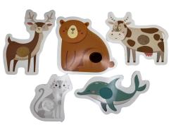 Hafotoys dětské puzzle zvířátka 6 dílků