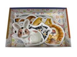 Hafotoys dětské puzzle na dotek a hmat zvířátka 6 dílků