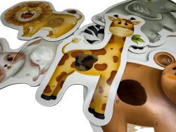 Hafotoys dětské puzzle na dotek a hmat zvířátka 6 dílků