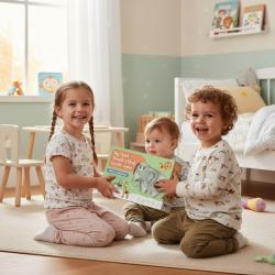 Hafotoys dětské puzzle na dotek a hmat zvířátka 6 dílků