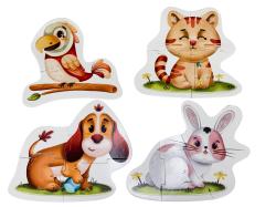 Hafotoys dětské puzzle roztomilá zvířátka 13 dílků