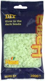Hama Korálky dětské zažehlovací svítící ve tmě set 1000ks v sáčku midi plast