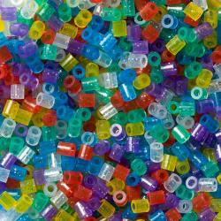 Hama Korálky dětské zažehlovací třpytivé set 1000ks v sáčku midi plast