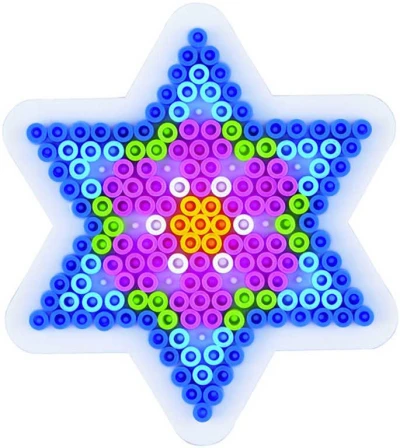 HAMA Midi podložka na zažehlovací korálky hvězda + srdce set 2ks na kartě