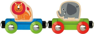 Hape DŘEVO Baby vláček se zvířátky Cesta džunglí (dřevěná hračka)