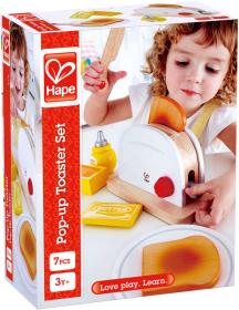 Hape DŘEVO Dětský toastovač set s doplňky (dřevěná hračka)