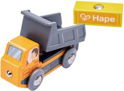 Hape DŘEVO Vláček technická vozidla baby set 4ks na magnet