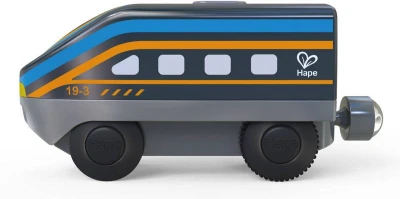 Hape Lokomotiva Intercity černá vláček na baterie plast