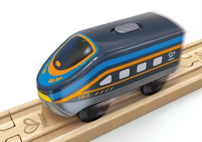 Hape Lokomotiva Intercity černá vláček na baterie plast