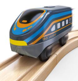 Hape Lokomotiva Intercity černá vláček na baterie plast