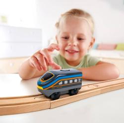 Hape Lokomotiva Intercity černá vláček na baterie plast