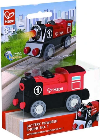 HAPE Mašinka lokomotiva elektrická plastová na baterie Světlo