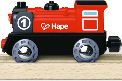 HAPE Mašinka lokomotiva elektrická plastová na baterie Světlo