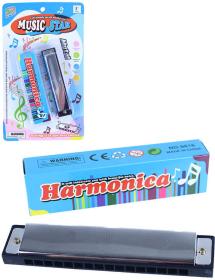 Harmonika foukací kovová 13cm set s papírovou krabičkou (hudební nástroje) Harmonika foukací kovová 13cm set s papírovou krabičkou (hudební nástroje)