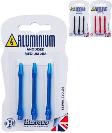 HARROWS Násadky k šipkám Anodised Aluminium vel.S set 3ks 3 barvy HARROWS Násadky k šipkám Anodised Aluminium vel.S set 3ks 3 barvy