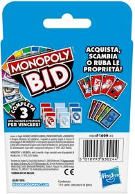 Hasbro Hra karetní Monopoly Bid (společenská hra)