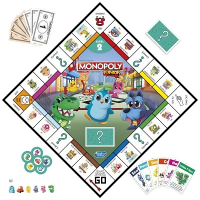 Hasbro Hra MONOPOLY Junior 2v1 CZ (společenská hra)