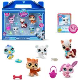 Hasbro LPS Littlest Pet Shop herní zimní sada 5 zvířátek s doplňky