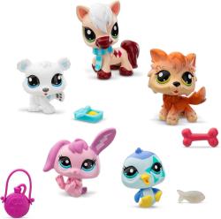 Hasbro LPS Littlest Pet Shop herní zimní sada 5 zvířátek s doplňky
