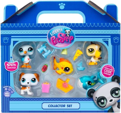 HASBRO LPS Pláž Zvířátko Littlest Pet Shop generace 7 set 5ks s doplňky