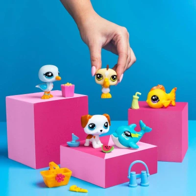 HASBRO LPS Pláž Zvířátko Littlest Pet Shop generace 7 set 5ks s doplňky