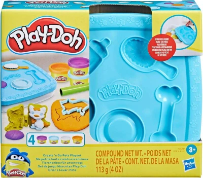 Hasbro PLAY-DOH Domácí mazlíčci kreativní set modelína s nástroji modrá