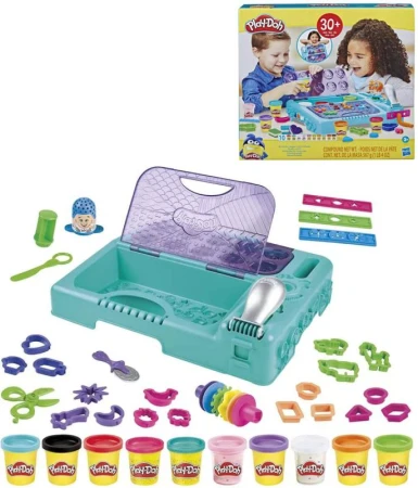 Hasbro PLAY-DOH Kreativní sada na cesty modelína 10 kelímků s doplňky Hasbro PLAY-DOH Kreativní sada na cesty modelína 10 kelímků s doplňky