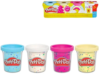 Hasbro PLAY-DOH Modelína kreativní sada 4 kelímky s konfetami 340g Hasbro PLAY-DOH Modelína kreativní sada 4 kelímky s konfetami 340g