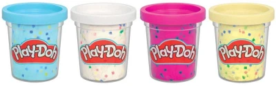 Hasbro PLAY-DOH Modelína kreativní sada 4 kelímky s konfetami 340g