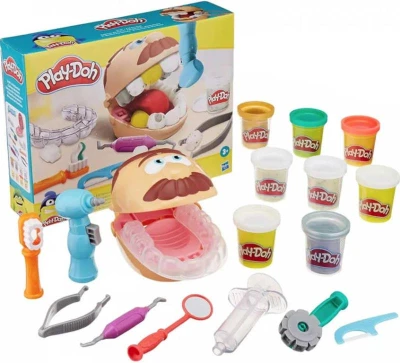 Hasbro PLAY-DOH Zubař Doktor Drill and Fill set modelína s nástroji Hasbro PLAY-DOH Zubař Doktor Drill and Fill set modelína s nástroji