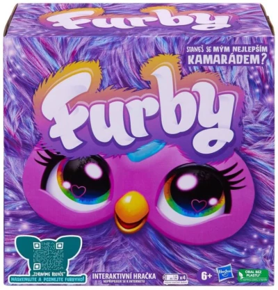 Hasbro PLYŠ Furby interaktivní fialový zvířátko na baterie Světlo Zvuk