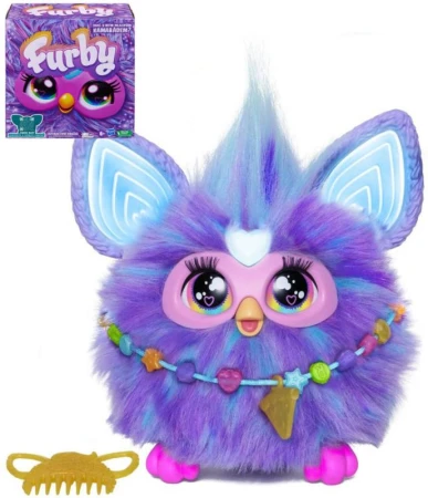 Hasbro PLYŠ Furby interaktivní fialový zvířátko na baterie Světlo Zvuk Hasbro PLYŠ Furby interaktivní fialový zvířátko na baterie Světlo Zvuk