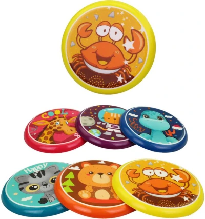 Házecí disk frisbee plastový talíř létající s obrázkem zvířátko 6 druhů Házecí disk frisbee plastový talíř létající s obrázkem zvířátko 6 druhů