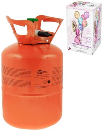 Gemar Helium 420l jednorázové na plnění až 50ks latexových balónků o průměru 23cm Gemar Helium 420l jednorázové na plnění až 50ks latexových balónků o průměru 23cm