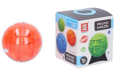 Hlavolam Bludiště 3D kulaté 8cm Hlavolam Bludiště 3D kulaté 8cm