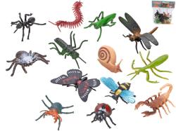 Hmyz 3,5-7cm zvířátko plastové set 13ks mix druhů v sáčku