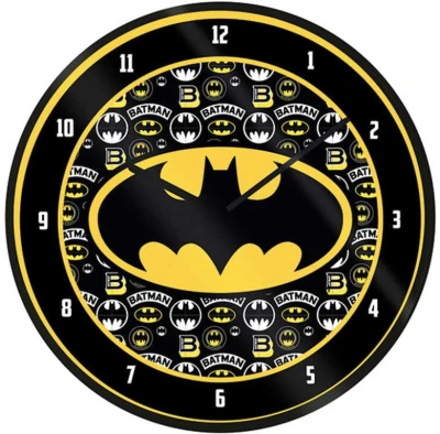 Hodiny Batman detské okrúhle 25cm nástenné ručičkové na batérie plast Hodiny Batman detské okrúhle 25cm nástenné ručičkové na batérie plast
