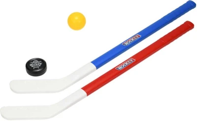 Hokejka detská farebná 71cm set 2ks s loptičkou a pukom plast Hokejka detská farebná 71cm set 2ks s loptičkou a pukom plast