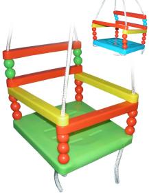 Houpačka závěsná s ohrádkou se zábranou 32x32cm do 35kg 2 barvy plast Houpačka závěsná s ohrádkou se zábranou 32x32cm do 35kg 2 barvy plast
