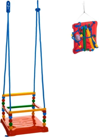 Houpačka závěsná s ohrádkou se zábranou 35x45cm do 40kg červená plast Houpačka závěsná s ohrádkou se zábranou 35x45cm do 40kg červená plast