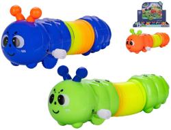 Housenka baby plazící se natahovací zvířátko 13,5-40cm na klíček 3 barvy