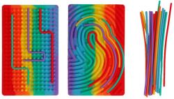 Hra Bludiště Fingerprint Maze motorický labyrint barevný duhový