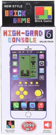 Hra digitální tetris Brick Game elektronická smartphone na baterie 4 barvy Zvuk