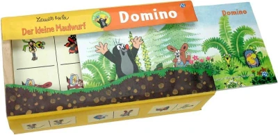 Hra Domino Krtek 28 dílků v dřevěné krabičce