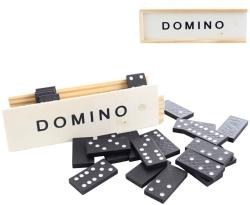Hra Domino plastové dílky v dřevěné krabičce (společenská hra)