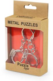 Hra hlavolam kovový puzzle skládačka 4 druhy v krabičce